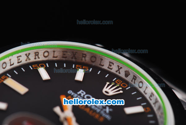 Rolex Milgauss Oyster Perpetual Automatic Movement with Black Dial and Orange Second Hand - Click Image to Close